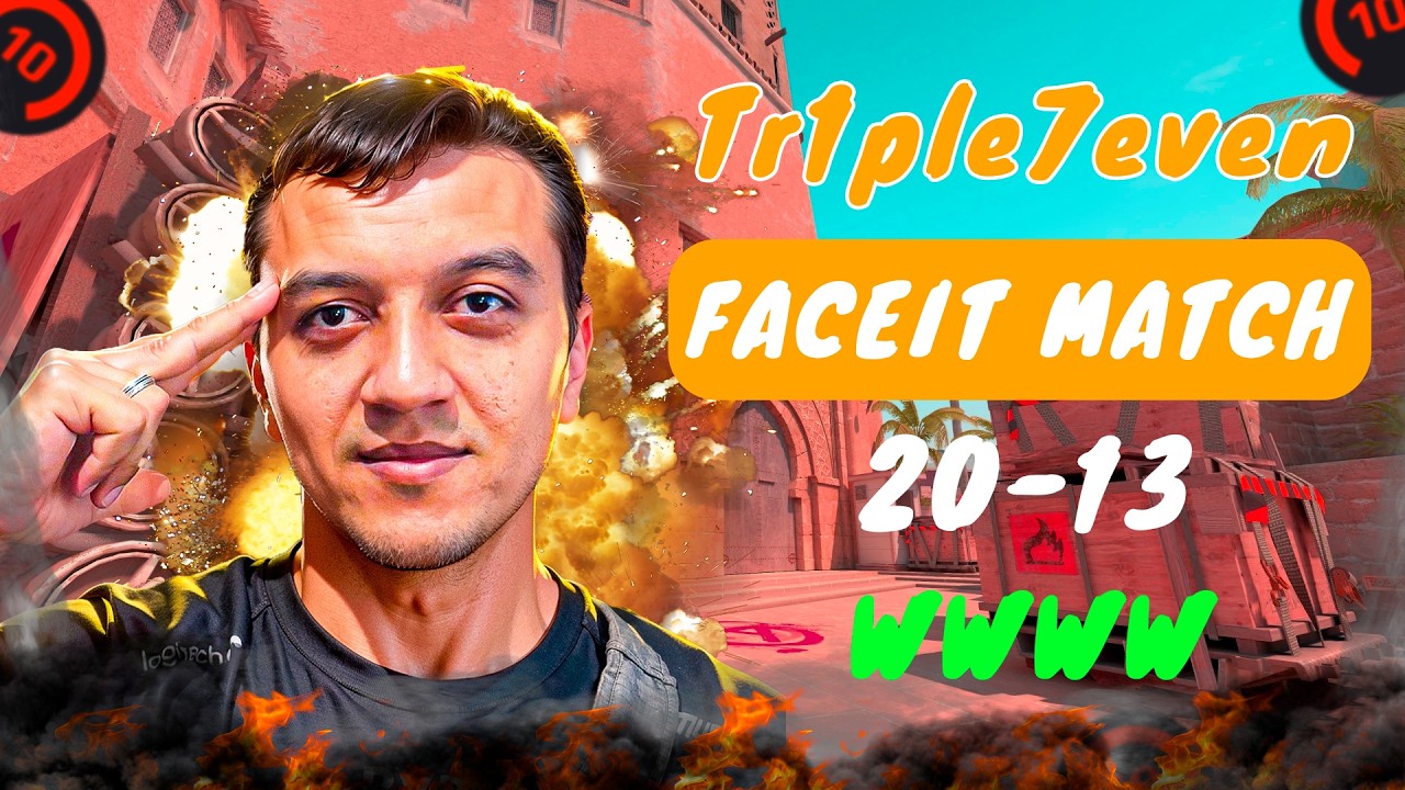 CS2 FACEIT MATCH (20-13) - (Mirage) Tr1ple7even #cs2 #cs #csgo #cs2live #csgomoments #live #streamer