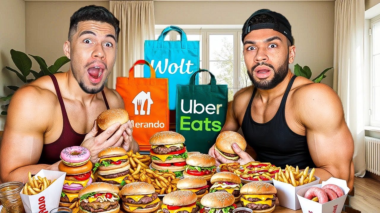 20 000 KALORIEN NUR MIT LIEFERDIENST ESSEN IN 24 STUNDEN !!!