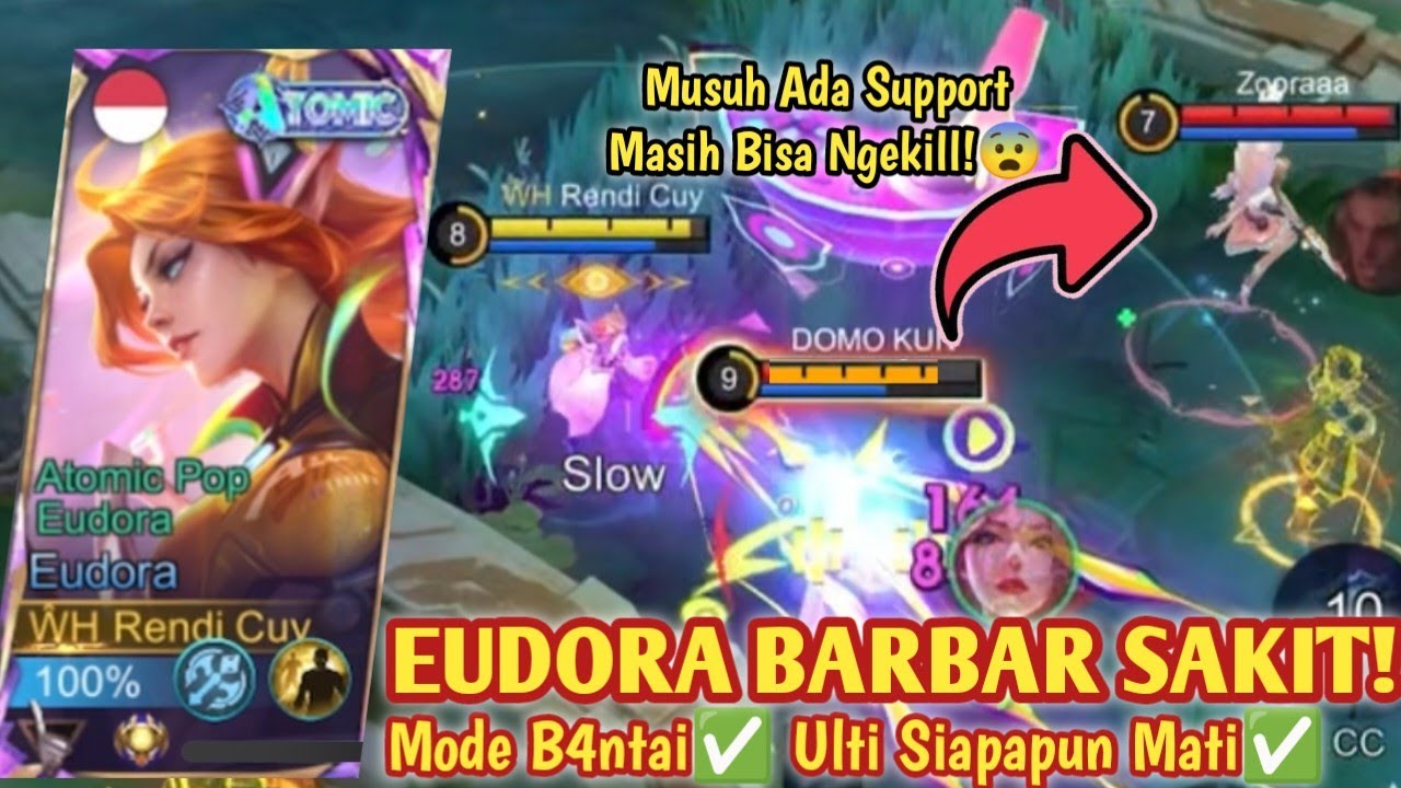 EUDORA TERSAKIT PATCH TERBARU! MUSUH ADA SUPPORT MASIH BISA B4NTAI! BUILD EUDORA TERSAKIT 2025 -MLBB