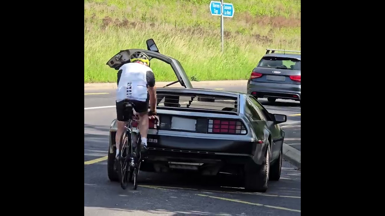 Cyclist Collides With Broken-Down Car Parked On Roadside - 1665262