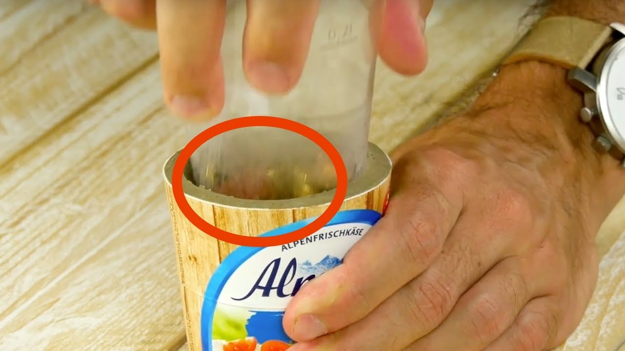 Wirf den Frischkäsebecher niemals weg! Er kann so toll ...