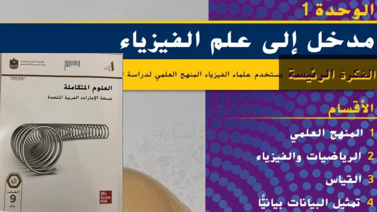 مدخل إلي علم الفيزياء القسم1 المنهج العلمي | علوم | الصف التاسع عام | المنهج الجديد