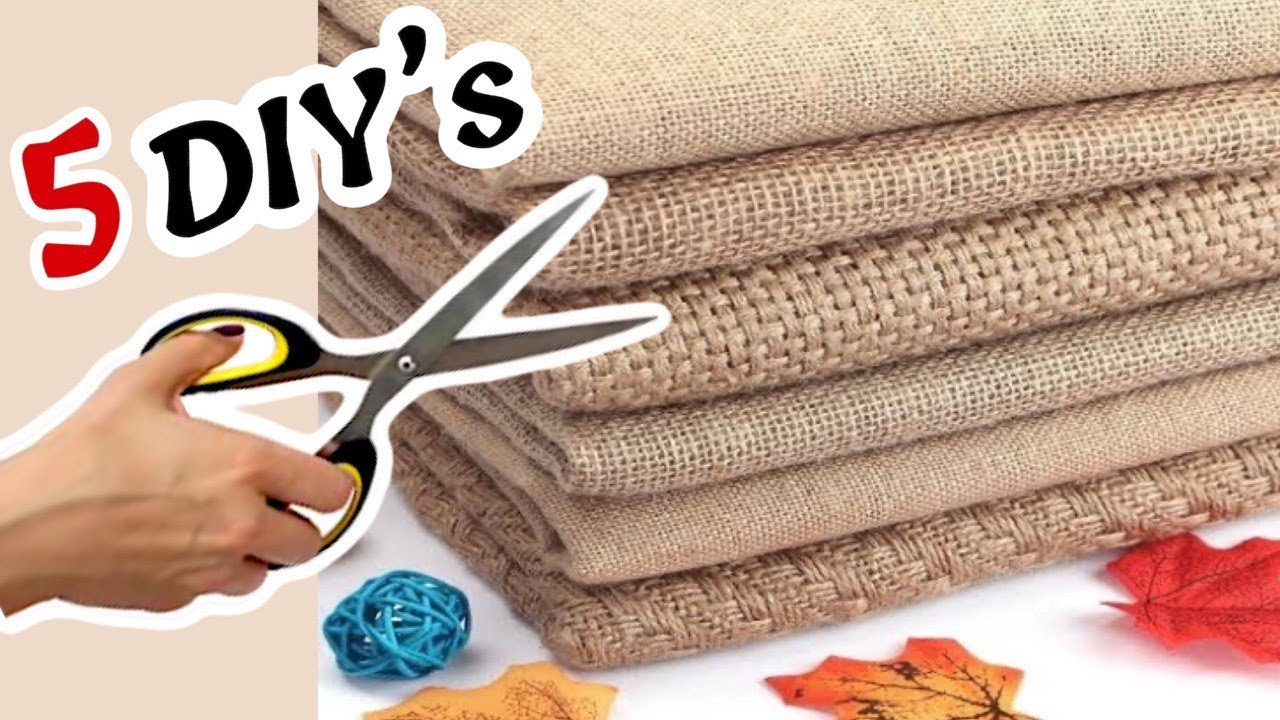 5 IDEAS fáciles con ♻️reciclaje utilizando CUERDA de YUTE y TELA de SACO