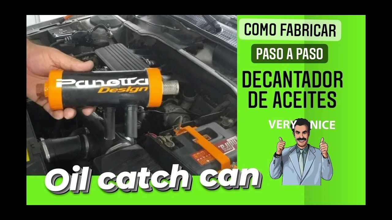 Como fabricar DECANTADOR de ACEITE, FACIL Paso a Paso OIL CATCH CAN Panetta design