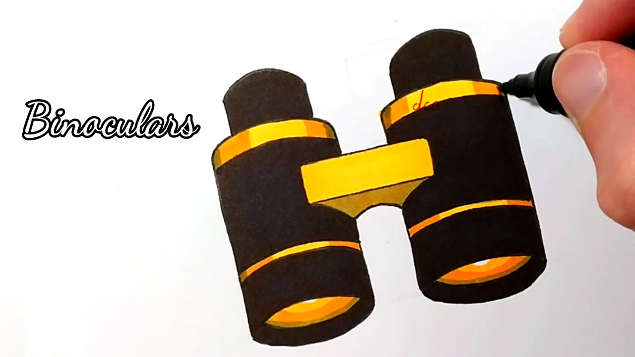 How to Draw Binoculars