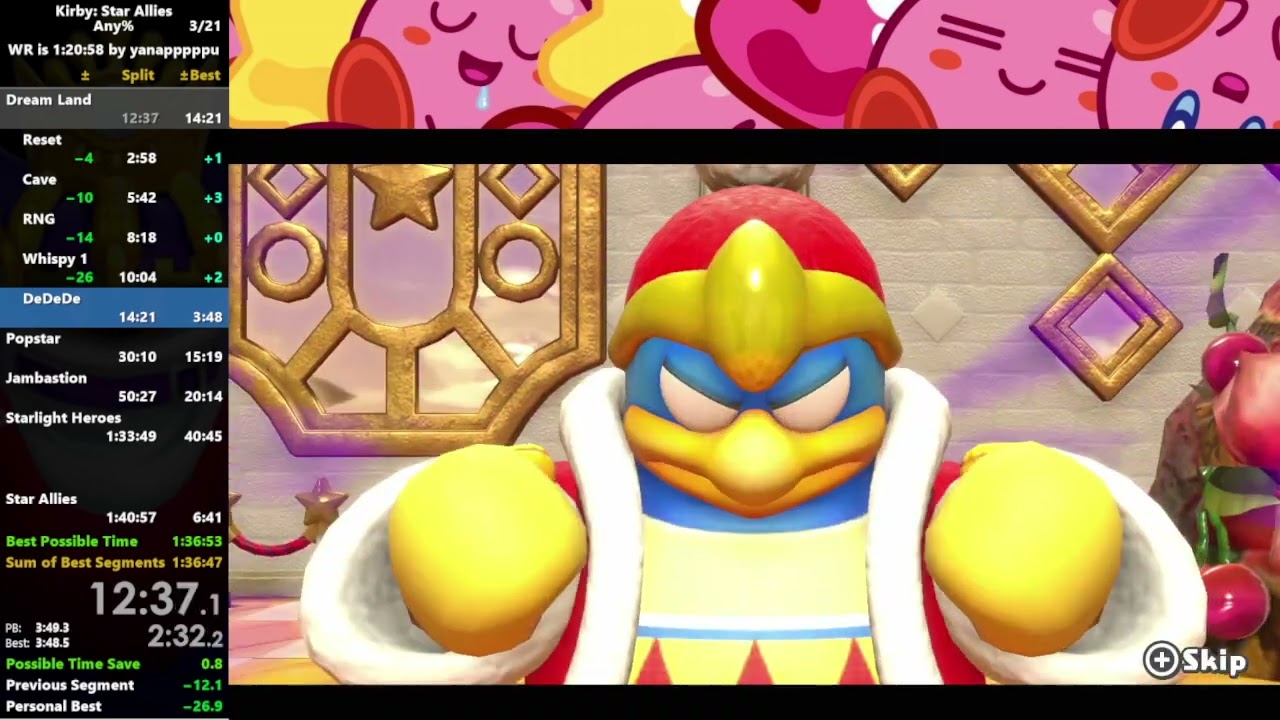 Kirby Star Allies: Any% Speedrun (1:37:32)