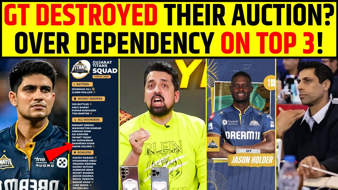 GUJARAT TITANS DESTROYED THEIR AUCTION? OVER DEPENDENCY ON TOP 3! #gujarattitans #iplauction