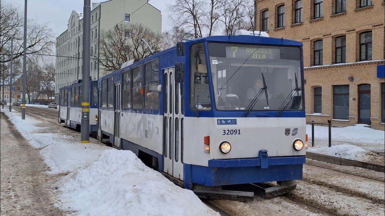 Tatra T6B5SU- 32091 + 32101 Daugavpils iela