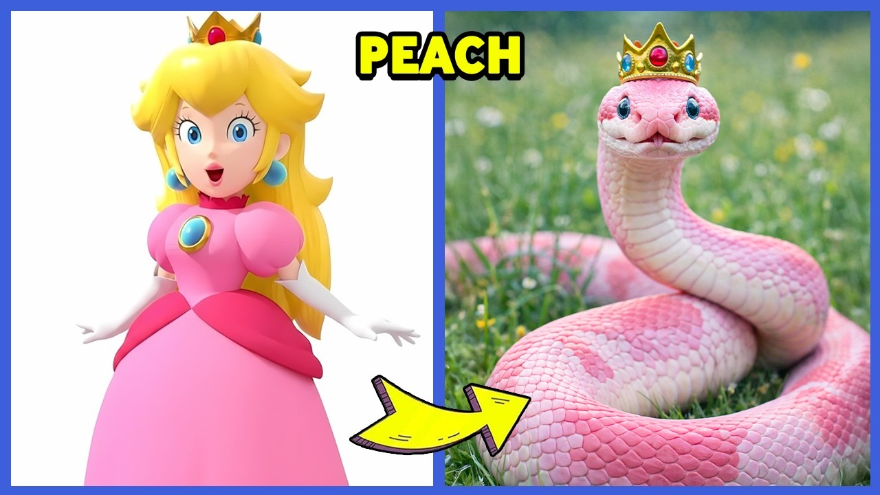 🍄 Персонажи фильма «Супер Марио Галактика» в образе змей 🐍 ~ Викторина «Угадай голос» | Марио, Пи...