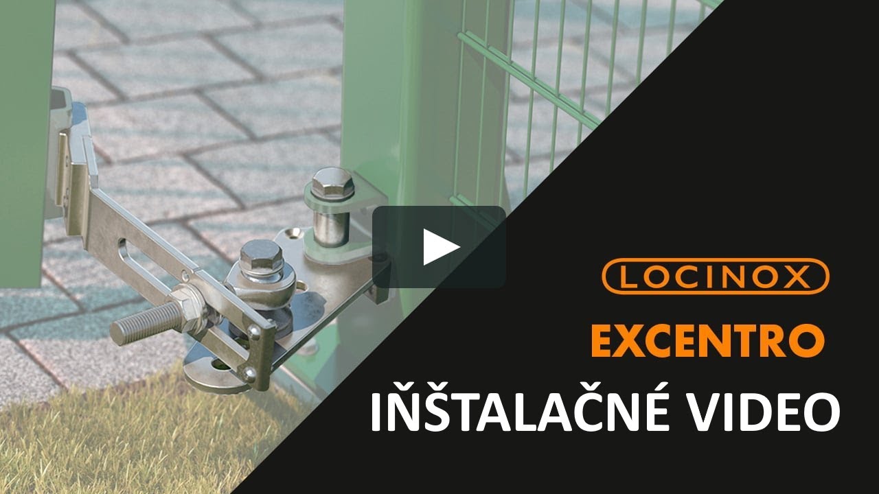 KOVIAN: LOCINOX® EXCENTRO set naváracích závesov, otvárateľné 180° do svahu, nastaviteľné 3D