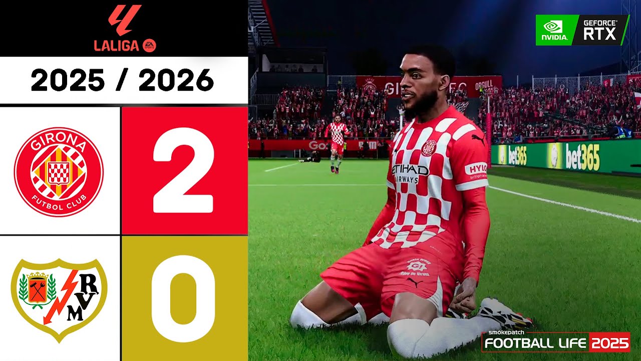Girona vs Rayo Vallecano | La Liga Matchday 1 | PES 2021 Gameplay (FL25)