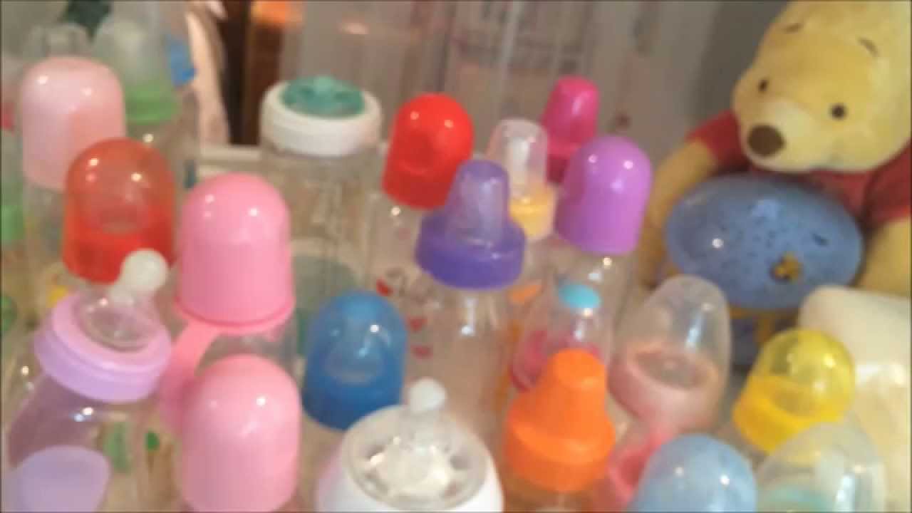 Reborn Bottle Collection! What Ruins Fake Formula? Yay No Hole Nipples
