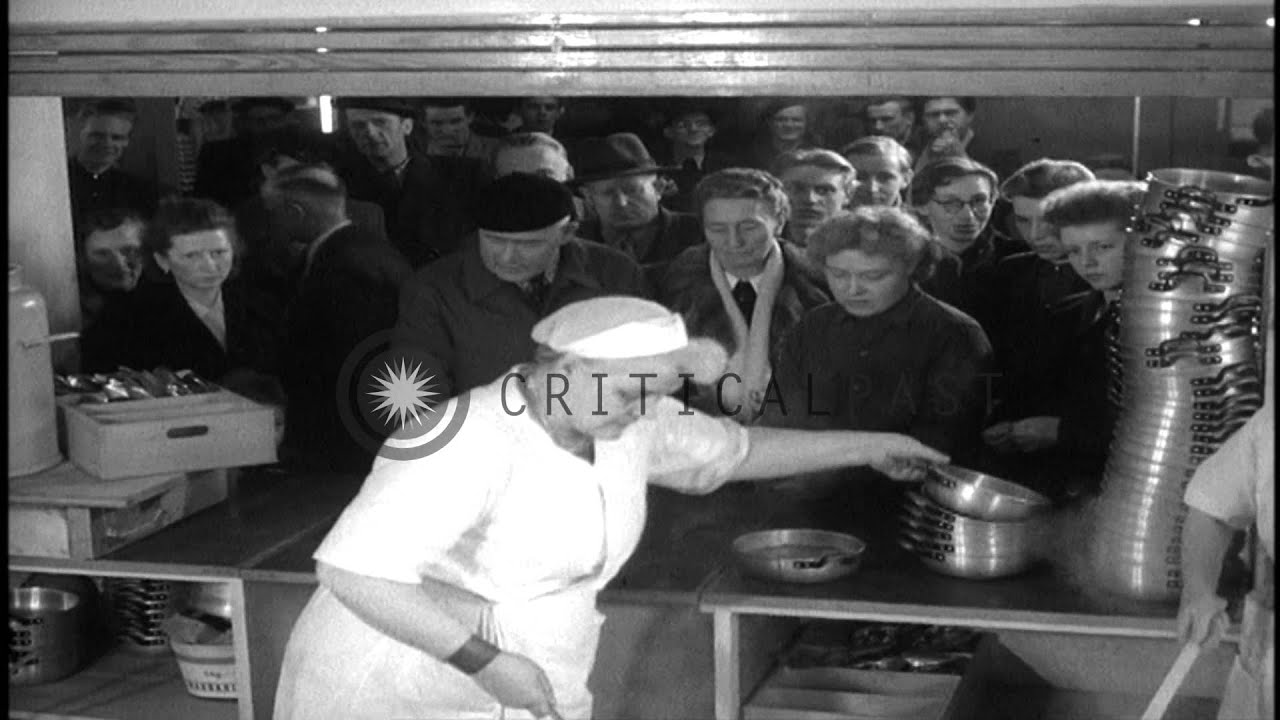 Refugees being processed into a Displaced Persons Camp in Germany, HD Stock Footage