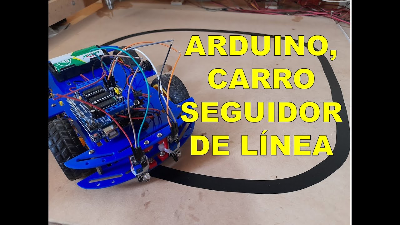 Carro seguidor de línea con Arduino uno, sensor infrarrojo,  y Shield Driver L293D