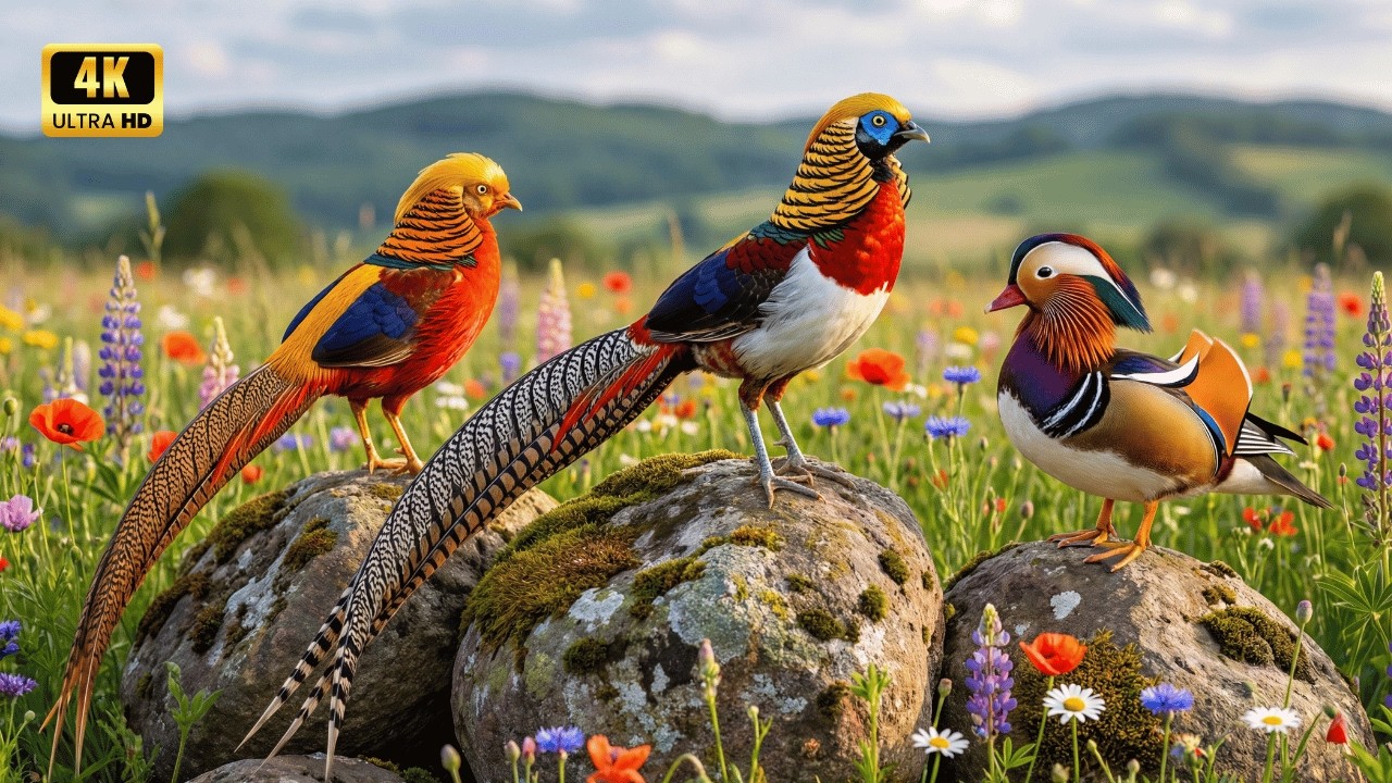 Top 100 Most Beautiful & Mysterious Birds 🐦  Ultra Relaxing Nature Sounds 🌿  4K HDR