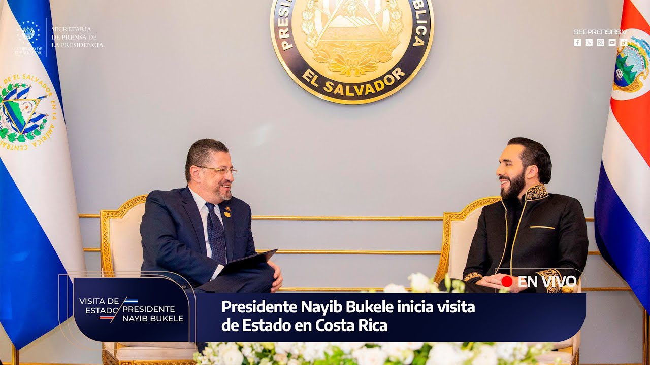 Presidente Nayib Bukele realiza visita de Estado a mandatario costarricense, Rodrigo Chaves