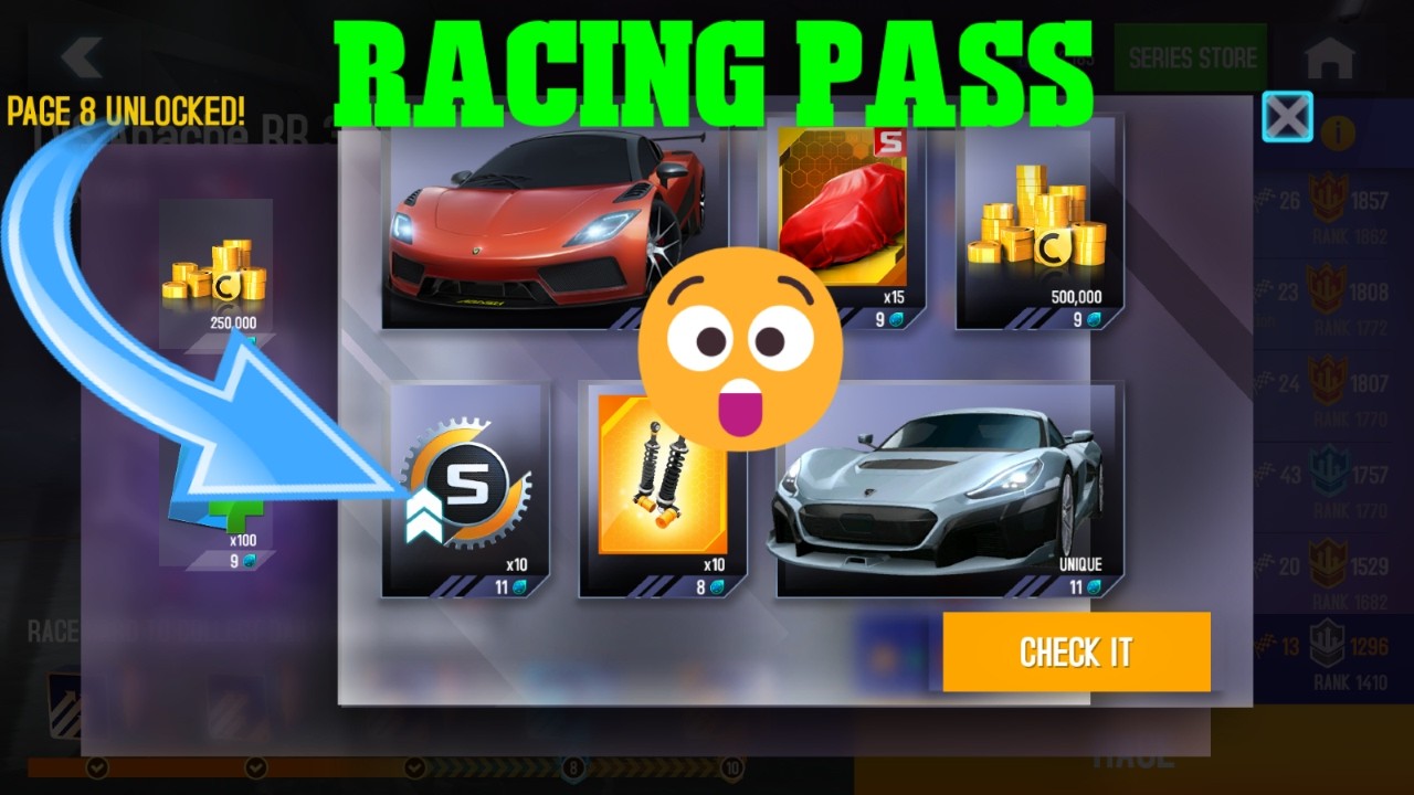 Unlocking all Pages in NEW SEASON PASS  Asphalt 8 Airborne NEW CARS & More!