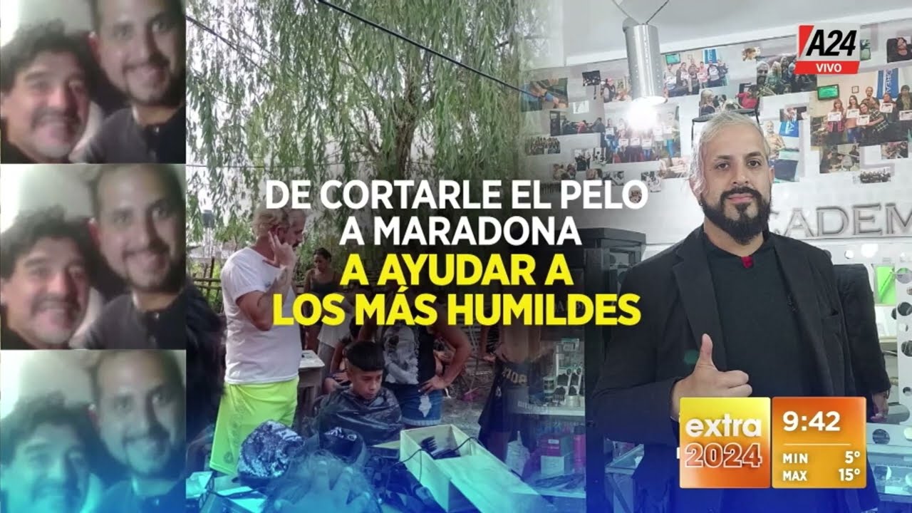 ✂💇‍♂️ De cortar el pelo a Maradona a ayudar a los más humildes