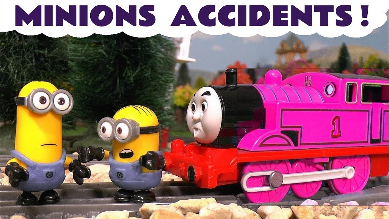 Minions Accident Stories With Color Changing Thomas Toy Trains