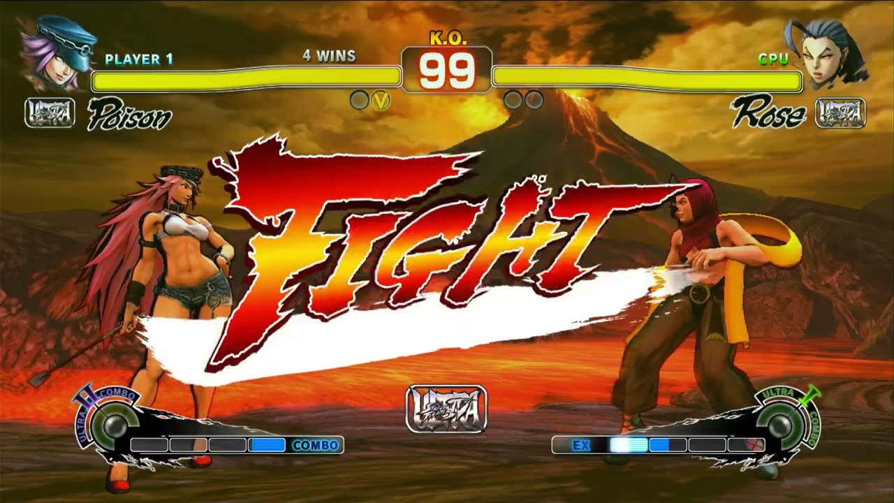 ULTRA STREET FIGHTER IV: POISON VS VARIOUS CPU OPPONENTS #GAMEPLAY #SFIV #FIGHT