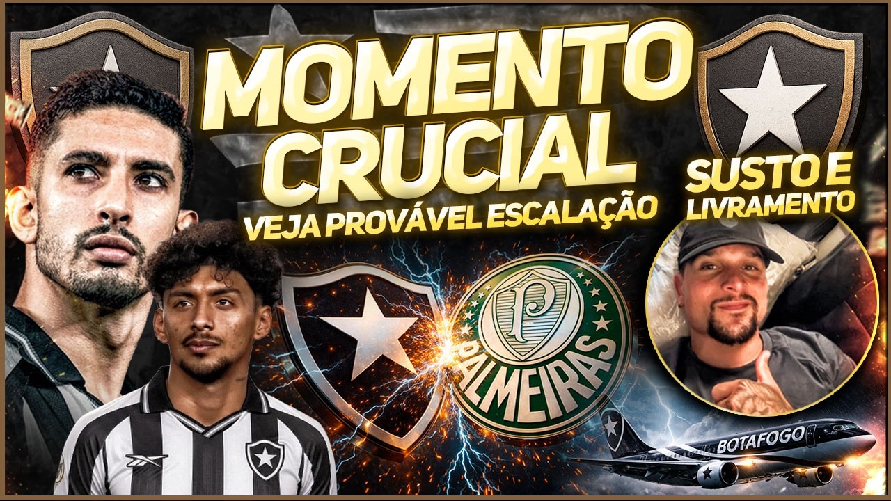 ⚠️BOTAFOGO TEM RETORNO DE SANTI RODRIGUEZ E ENCARA PALMEIRAS EM REENCONTRO COM MARLON FREITAS