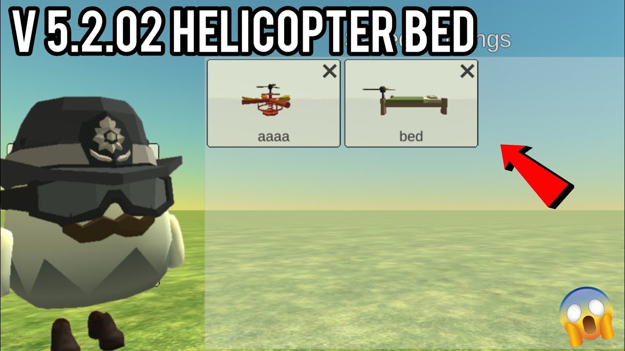😱 NEW UPDATE 5.2.02 HELICOPTER BED IN CHICKEN GUN 🤯👑