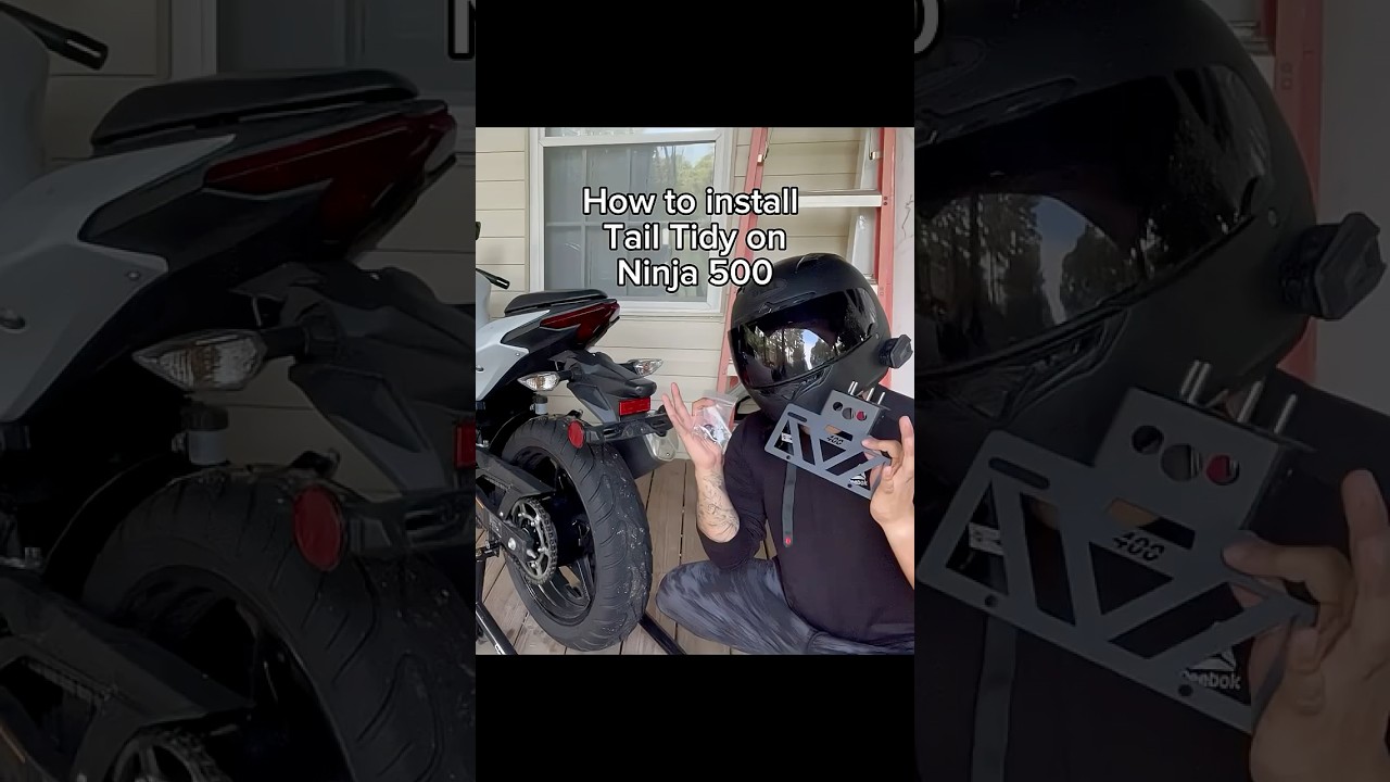 How to install tail tidy on a 2024 ninja 500 #Ninja500 #KawasakiNinja500 #NinjaLife #KawasakiLife