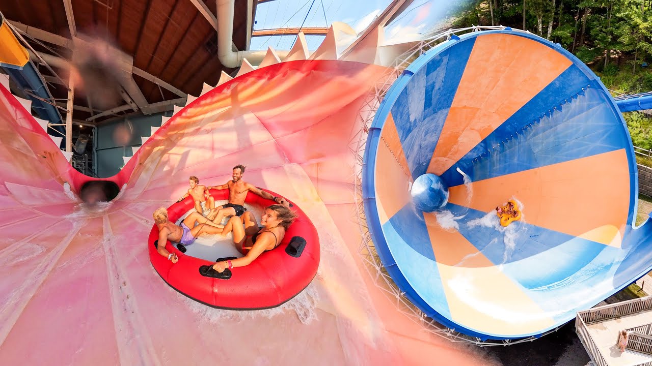 Riding EVERY Slide at Camelback Resort PA – Indoor and Outdoor Waterpark Ride Tour