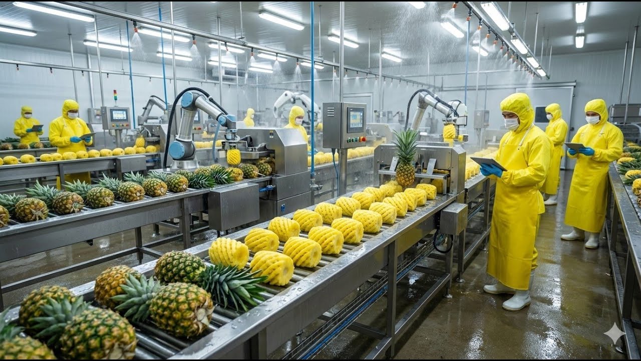 Inside One of the World’s Largest Pineapple Processing Plants