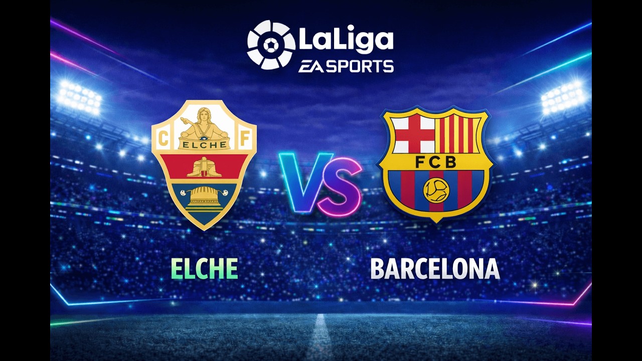 Elche vs FC Barcelona LaLiga Match day 22 Full match simulation FL26/PES21