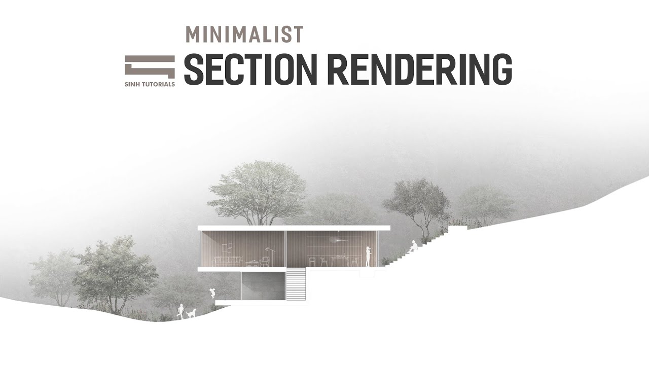Architecture Section Rendering by Photoshop (Hậu kỳ mặt cắt kiến trúc)