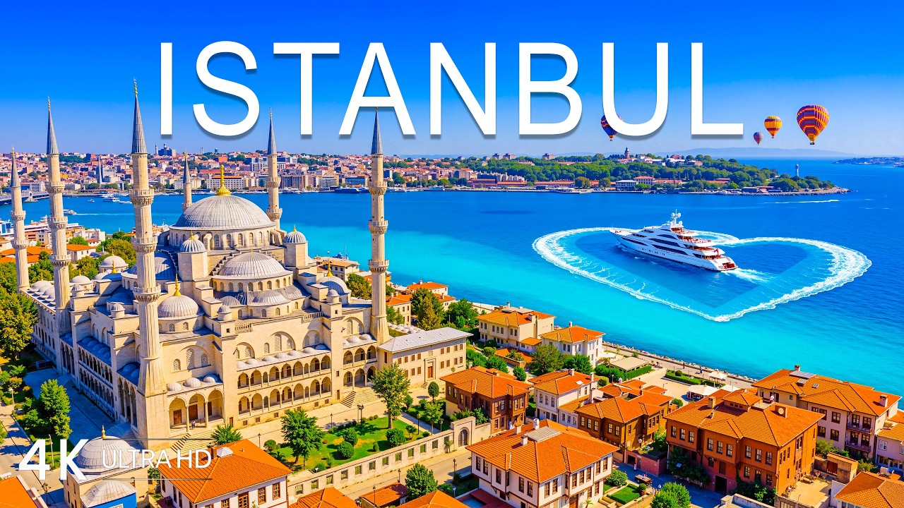 🔥 [4K] Стамбул 🇹🇷 Путешествие в 4K | Собор Святой Софии, Голубая мечеть и Босфор