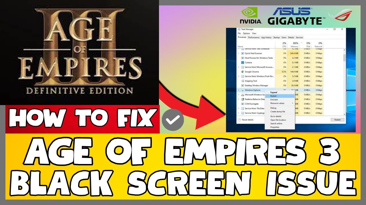 How to Fix Age of Empires 3 Black Screen ISSUE | 2023 Easy Fix #updated