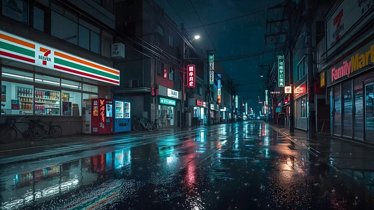 Tokyo After Midnight 🌙 Lofi Rain for Sleep, Study, Relax