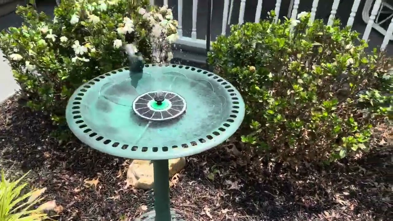 VIVOHOME Polyresin Antique Outdoor Blue Garden Bird Bath Review