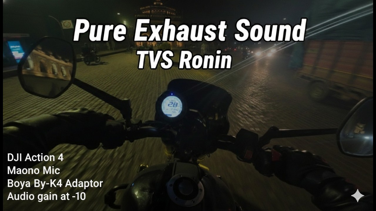 TVS Ronin Pure Raw Exhaust Sound | DJI Osmo Action 4 | REV IT WITH NAWAID
