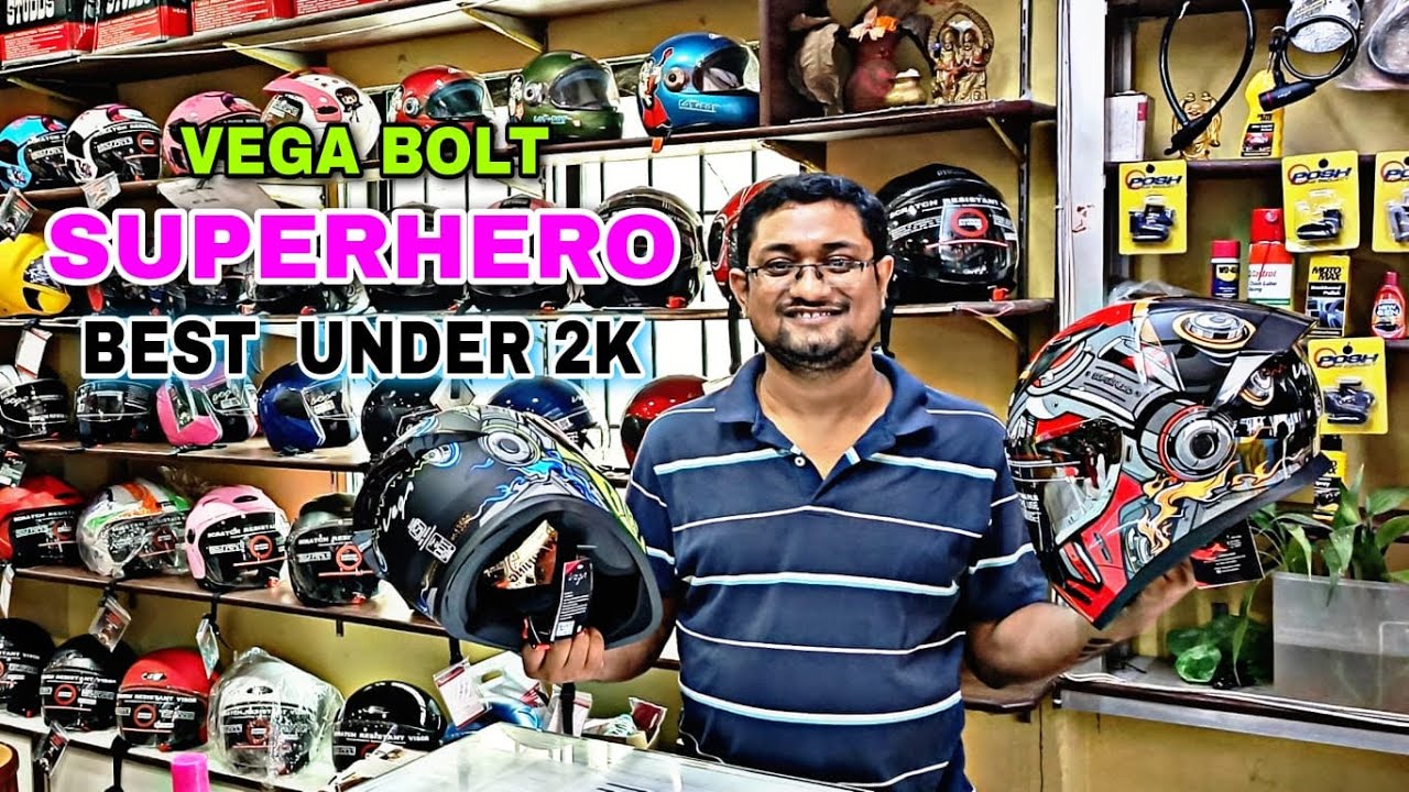 SUPER HERO || VEGA BOLT || BEST UNDER 2K || ISI AND DOT || REVIEW IN HINDI AT HELMET TRACT
