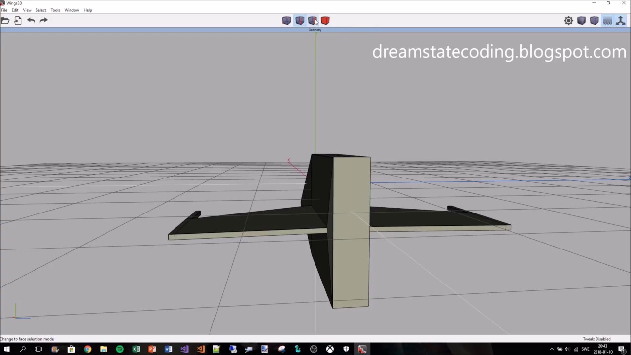 Wings3D basic spacecraft modelling