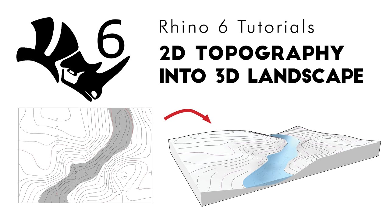 Rhino 6 3D: Превращение 2D-топографии в 3D-ландшафт