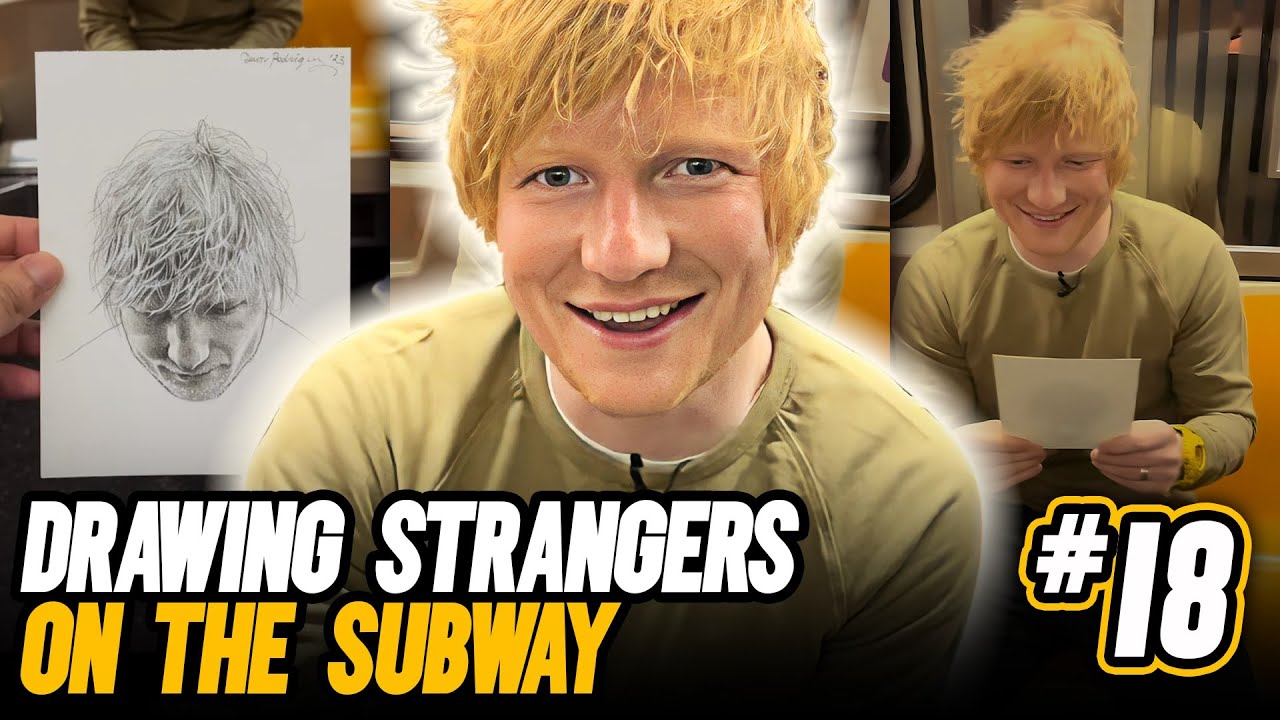 Drawing Ed Sheeran on the NYC subway *emotional reaction*