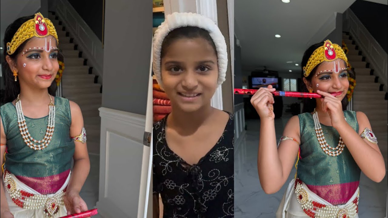எங்கள் வீட்டு கிருஷ்ணா 🙏🏻ஜெயந்தி geethika ❤️கேட்டதை பண்ணியாச்சு 🥰Tamil family in USA 