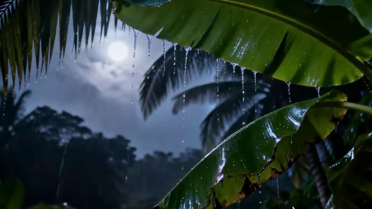 LIVE: Heavy Jungle Canopy Rain & Distant Thunder 🌧⚡ 10 Hours Deep Sleep
