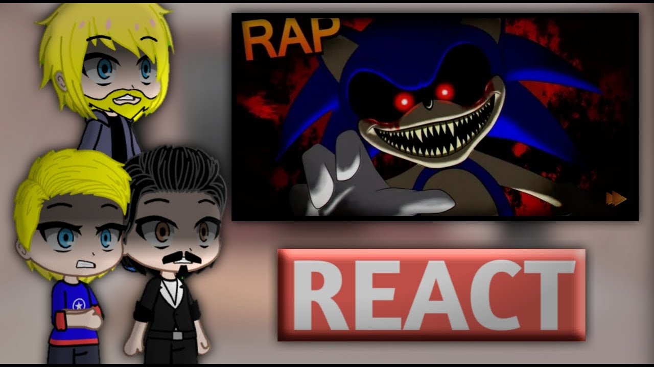 Vingadores Reagindo a Rap do SONIC.EXE (Raplay) Rap na discrição: Gacha Club