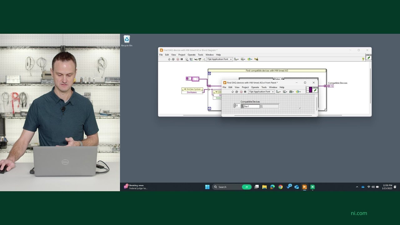 How to programatically detect NI mioDAQ in NI LabVIEW