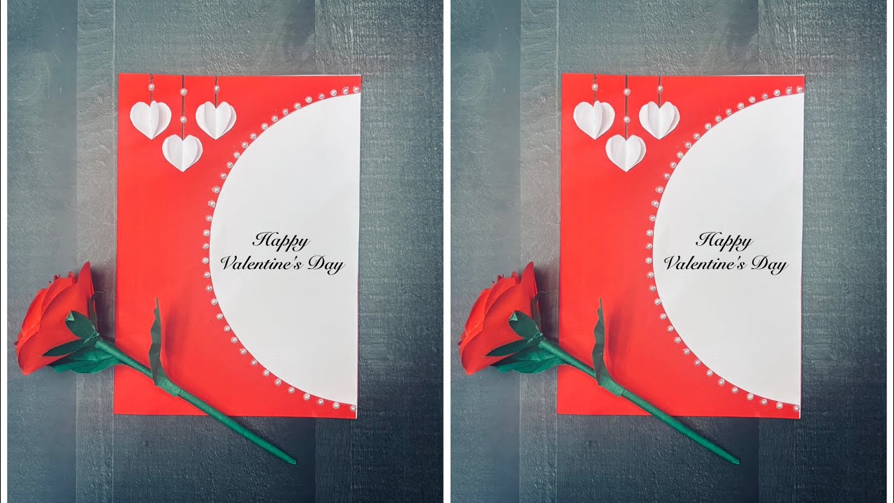 Diy valentine‘s day greeting card | valentines day craft 