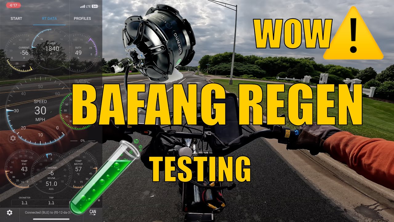 Bafang Geared Hub REGEN Welded Clutch Test Ride. WOW!