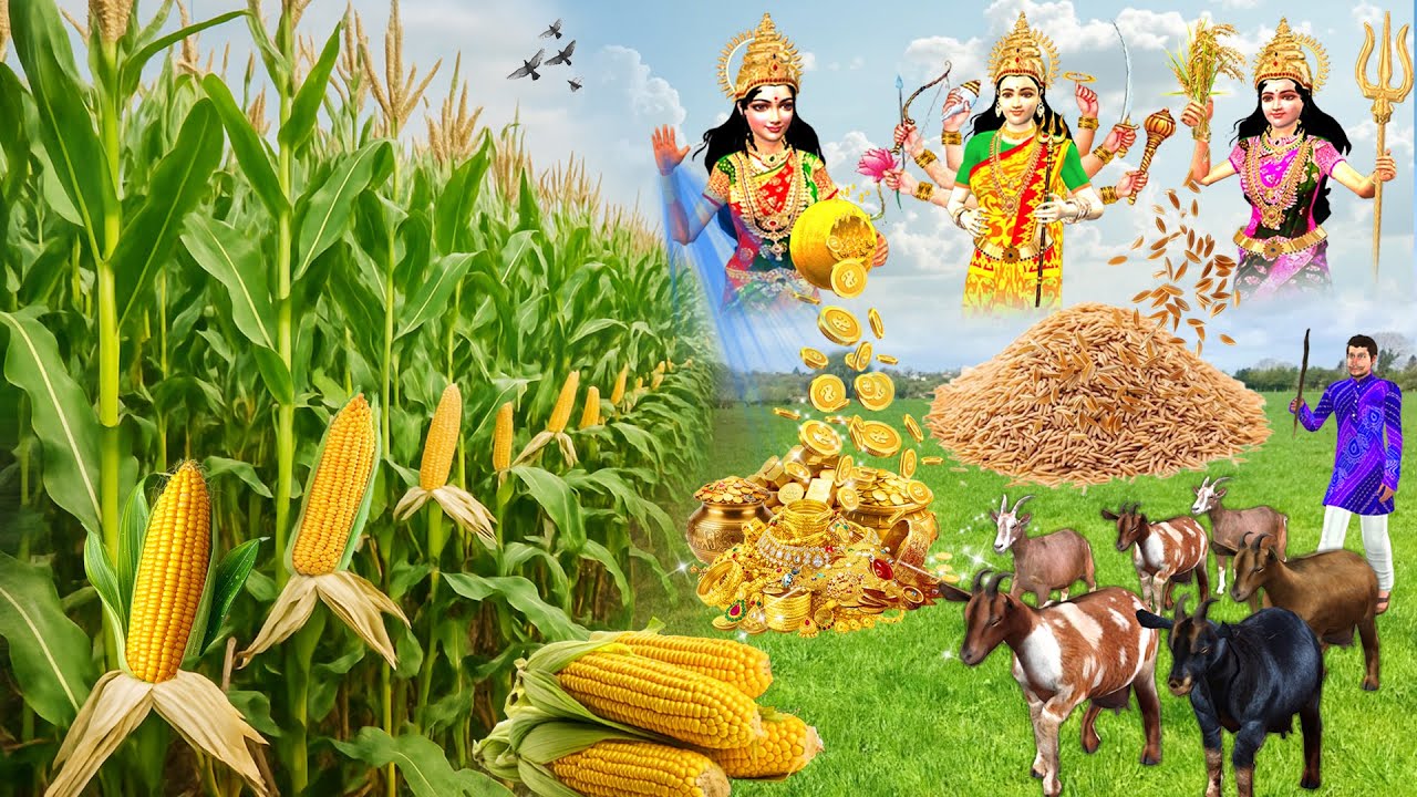 Shepherd and The Corn Field Wealth and Bravery Comedy Hindi Kahaniya