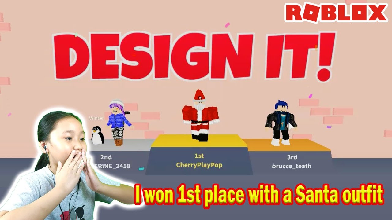 Design It Roblox Game - I won 1st place with a Santa outfit!!!