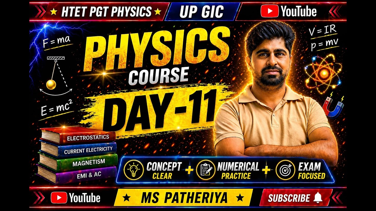 HTET PGT PHYSICS + UP GIC PHYSICS FREE COURSE 2026 | DAY -1| MOST EXPECTED QUESTION OF HTET PHYSICS