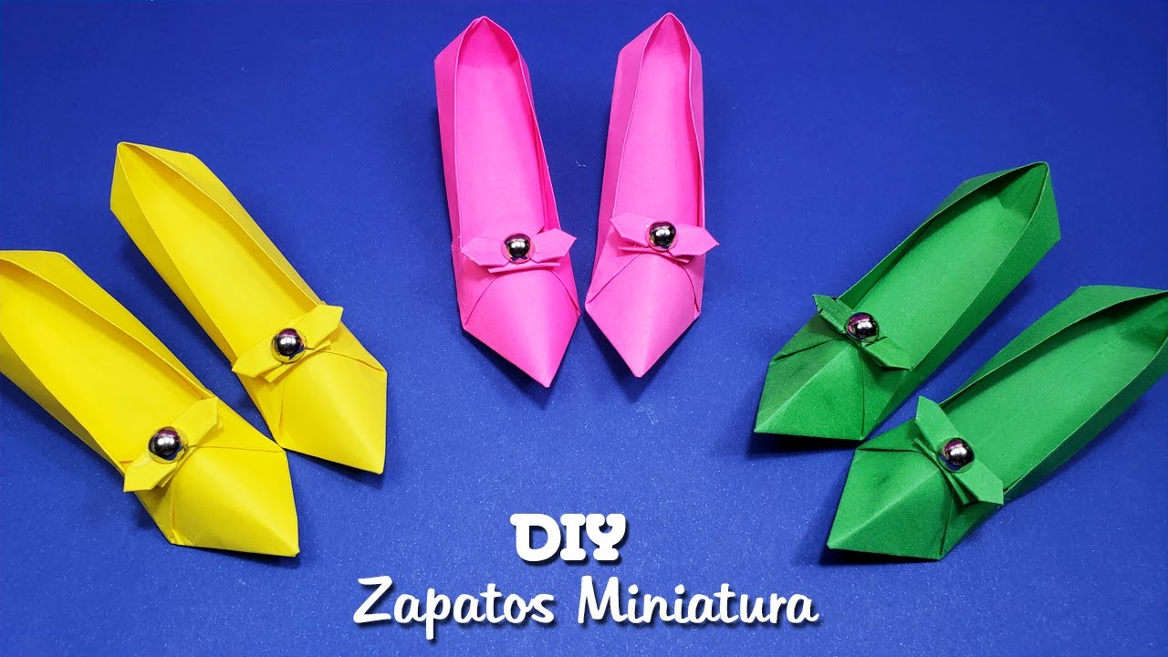 DIY Zapatos - Tacos de papel Origami | Paper Craft | Shoe Making With Paper | Origami Shoes